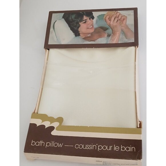 Vintage McGregor Bath Vinyl Spa Pillow Cushion Neckrest Lot 2 in Original Box - Picture 4 of 11